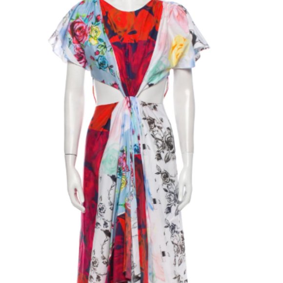Prabal Gurung Floral Print Midi Dress - Picture 1 of 7